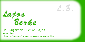 lajos berke business card